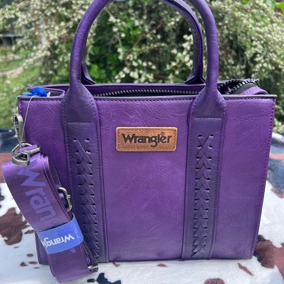 Wrangler Purple Tote with Crossbody Strap - Picture 3 of 5